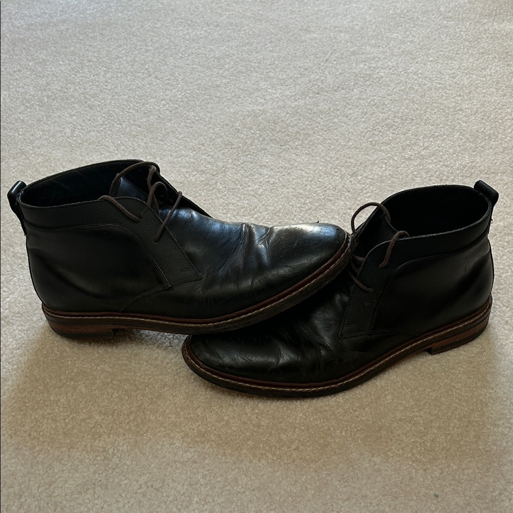 Cole Haan Colton Black Leather Chukka Boots - Men’s 9.5
